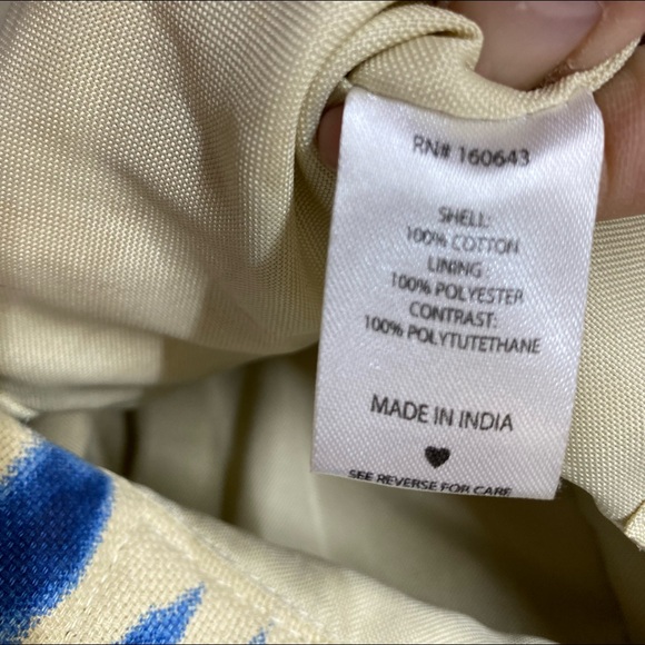 Laguna Beach Tote, Blue & Ivory Denim Tie Dye EUC - Picture 8 of 9